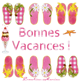 Gifs Bonnes vacances tongs